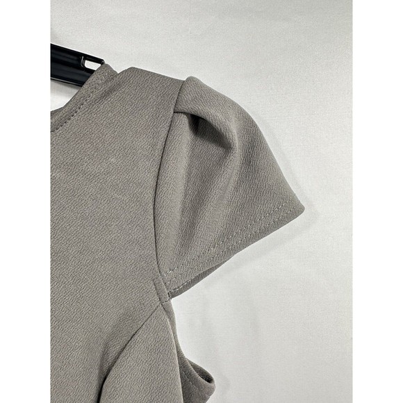 Boohoo Night Dress Women's Sz 8 Grey Cap Sleeves High Low Stretch‎ Fit & Flare - Picture 6 of 12